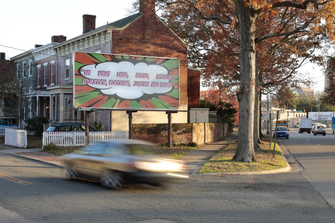 Sable Elyse Smith, For Freedoms - 50 State Initiative Billboard. Site-Specific Installation